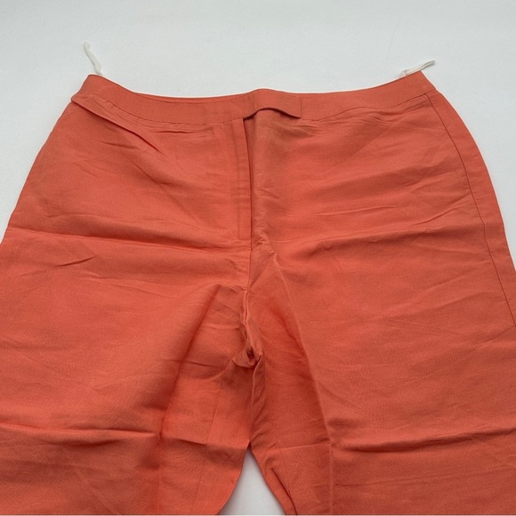 Evan-Picone women’s Orange Capris Pants Size XL Linen Blend - Picture 3 of 8